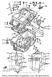XS400K Картер двигателя
