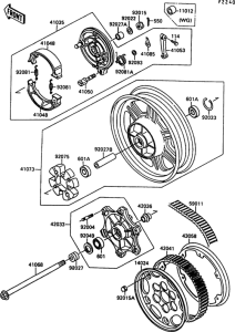 EN500 Задняя ступица колеса