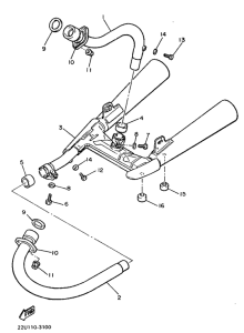 XV500 Выхлопная система