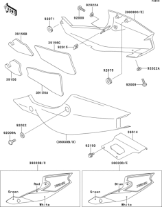 ZX750 Боковые обтекатели
