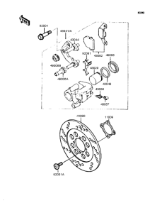 KMX80 Передние тормоза