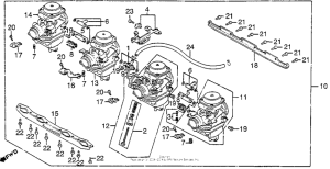 CB550 Carburetor assy. link
