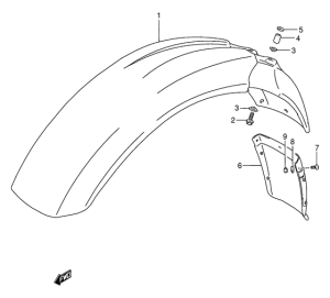 DR650 Переднее крыло