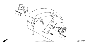CBR900RE Переднее крыло