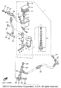 XVZ13DEC Задний торм цилиндр