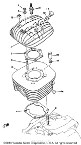 MX250B Cylinder head - cylinder