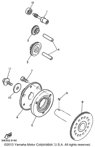 YZF600RL Муфта стартера