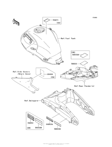 KLE650 Лейбл предостережения