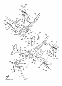 XJ6F FZ6RB Support & repose pied
