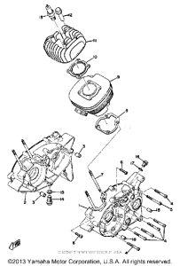 TY80A Cylinder - crankcase