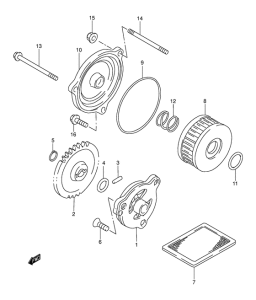 DR-Z250 Маслонасос