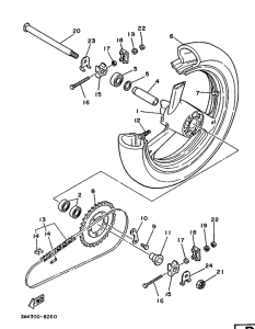 TZ250U Переднее колесо