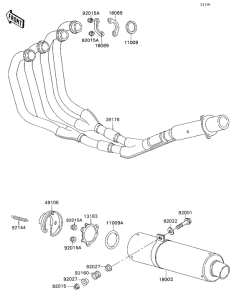 ZX750 Muffler comp