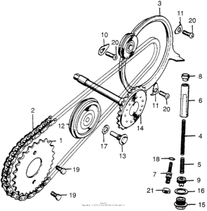 CT90 Cam chain + cam chain tensioner