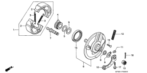 XL185 Передний тормоз