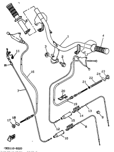 CW50 Steering handle. cable
