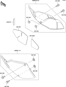 KLX300R Боковые обтекатели