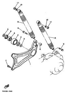XC125 Hinterradschwinge. aufhngung