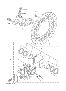 XVS1100 Задний суппорт
