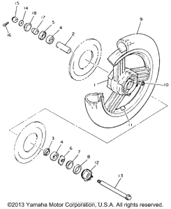 XVZ12TDK Переднее колесо