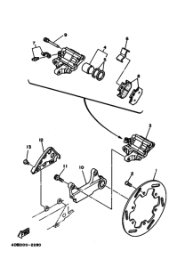 YZ250 Задний суппорт