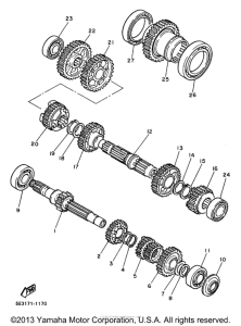 XV750JC1 Трансмиссия