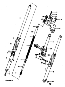 TS50 Вилка передней оси