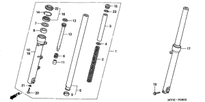  Вилка передней оси