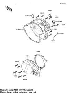KDX80 Крышки двигателя