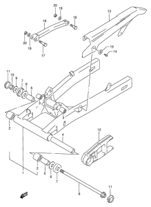 GSX250 Маятник задний