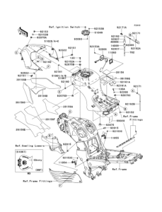 ZX1400 Топливный бак