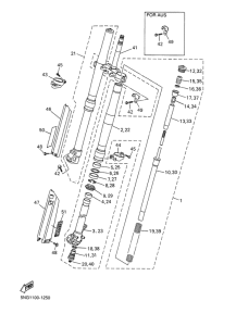 WR400F Передняя вилка