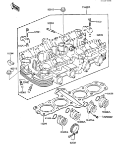 KZ1100 Головка цилиндров