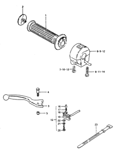 GS550 Right handle switch