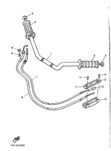 V-MAX12 Steering handle. cable