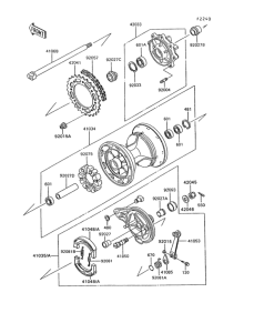 KL600 Задняя ступица колеса