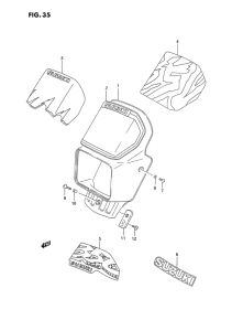 DR350 Headlamp cover  front fender