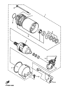 YZF600R Стартерный мотор