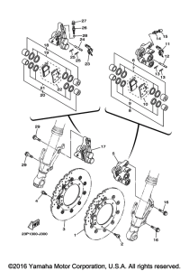 XT1200ZE Передний суппорт