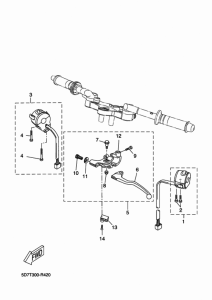 YZF-R125A Handle switch & lever