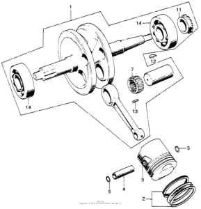 XL70 Коленчатый вал и поршни