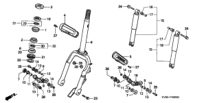 CH125 Вилка передней оси