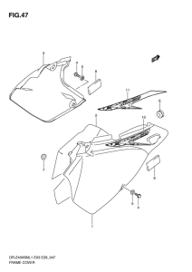 DR-Z400 Обтекатель задний