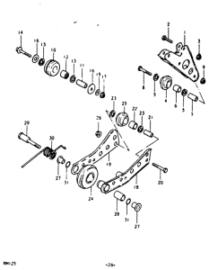 RM125 Направляющая цепи