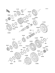 ZX500 Transmission(zx500-c2 / c3)