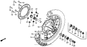 CR250R Rear wheel 82-83