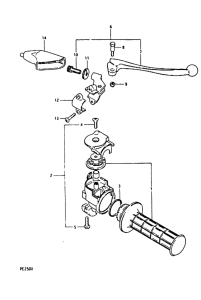 PE250 Rh handle grip