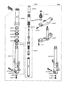 ZX400 Передняя вилка