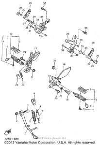 YZF600RGC Подножки