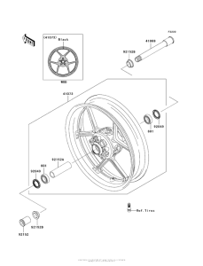 ZX600 Переднее колесо